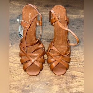 Nine West Women's Brown Strappy High Heel Sandals